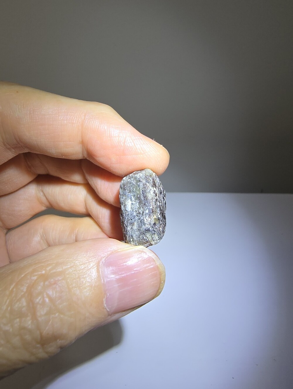 Raw Greenish-Gray Crystal Pendant - Unbranded
